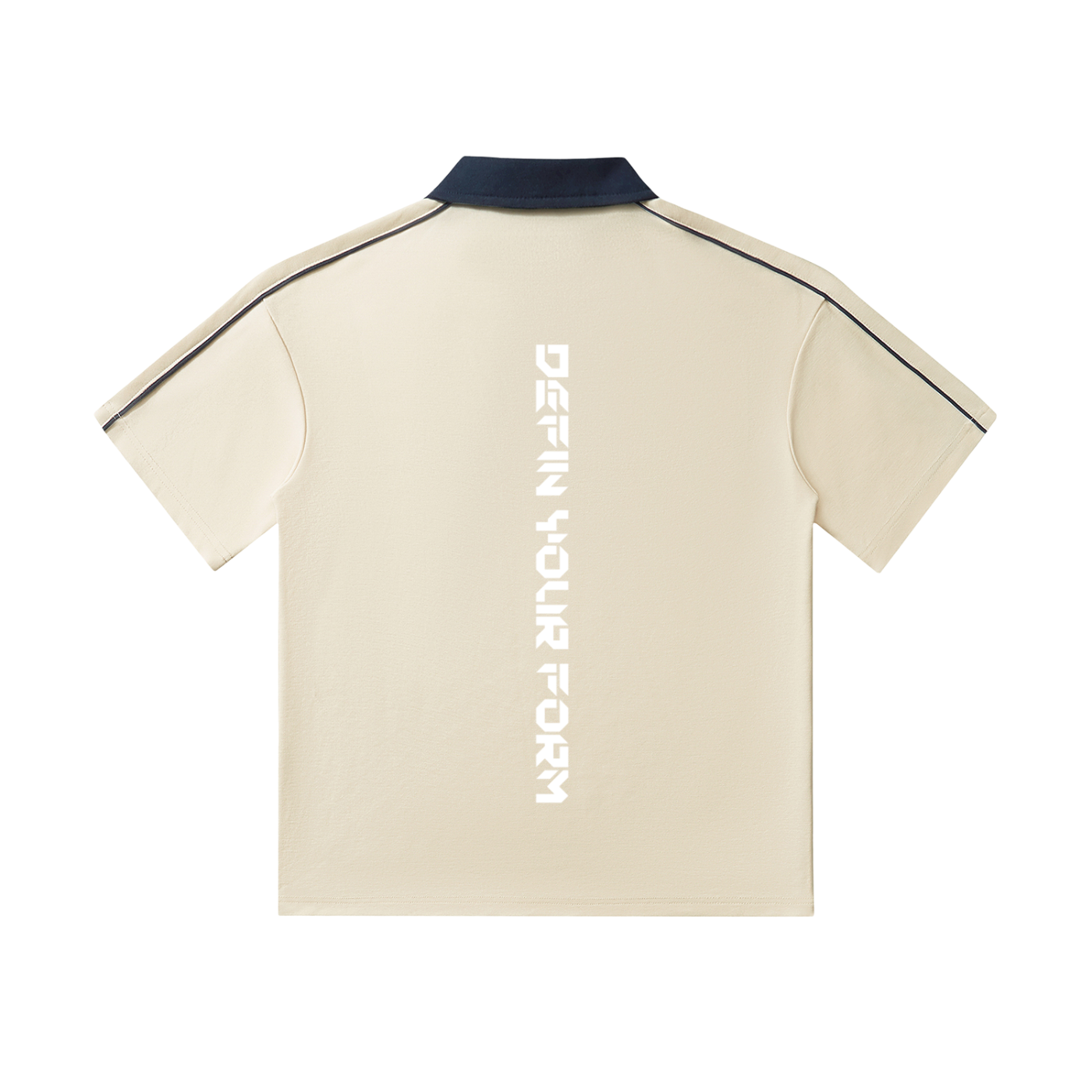 Contrast Collar Short-Sleeve Polo Shirt