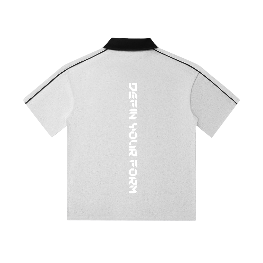 Contrast Collar Short-Sleeve Polo Shirt