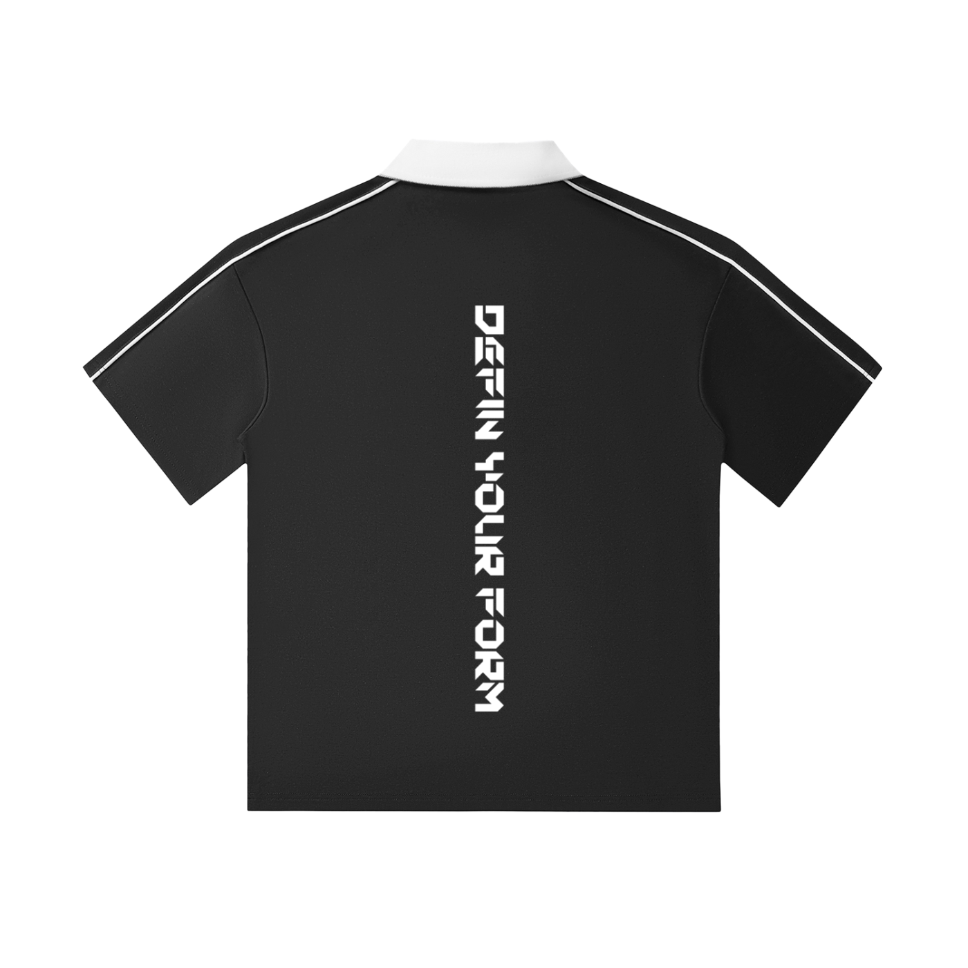 Contrast Collar Short-Sleeve Polo Shirt